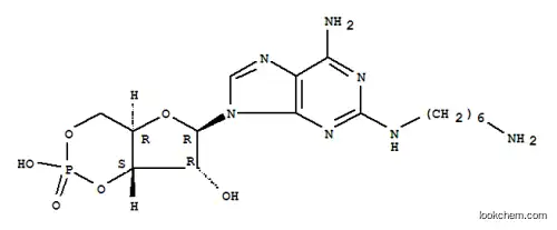 Molecular Structure of 214276-80-9 (2-(6-AMINOHEXYL) AMINOADENOSINE-3',5'-CYCLIC MONOPHOSPHATE)