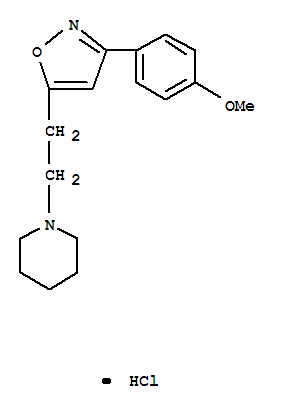 3-(4-methoxyphenyl)-5-(2-piperidin-1-ium-1-ylethyl)-1,2-oxazole chloride