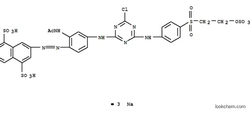 Molecular Structure of 215612-56-9 (1,5-Naphthalenedisulfonic acid, 3-2-(acetylamino)-4-4-chloro-6-4-2-(sulfooxy)ethylsulfonylphenylamino-1,3,5-triazin-2-ylaminophenylazo-, trisodium salt)