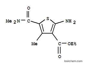 Molecular Structure of 217962-82-8 (2-Amino-5-dimethylcarbamoyl-4-methyl-thiophene-3-carboxylic acid ethyl ester)