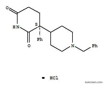 Molecular Structure of 21888-96-0 ((S)-3-phenyl-1'-(phenylmethyl)[3,4'-bipiperidine]-2,6-dione monohydrochloride)