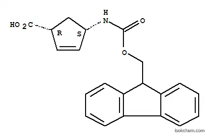 Molecular Structure of 220497-65-4 ((-)-(1S,4R)-N-FMOC-4-AMINOCYCLOPENT-2-ENECARBOXYLIC ACID)