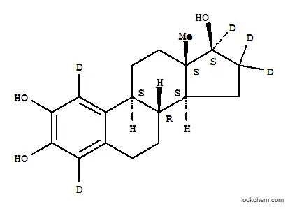 Molecular Structure of 221093-33-0 (2-HYDROXY-17BETA-ESTRADIOL-1,4,16,16,17-D5)