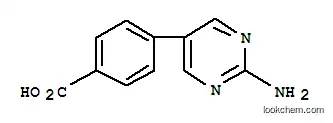Molecular Structure of 222987-21-5 (4-(2-AMINOPYRIMIDIN-5-YL)BENZOIC ACID)