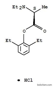 Molecular Structure of 2282-89-5 (L-N,N-Diethylalanine 2,6-diethylphenyl ester hydrochloride)
