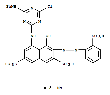 2,7-Naphthalenedisulfonicacid,5-[[4-chloro-6-(phenylamino)-1,3,5-triazin-2-yl]amino]-4-hydroxy-3-[2-(2-sulfophenyl)diazenyl]-,sodium salt (1:3)
