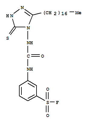 Benzenesulfonylfluoride,3-[[[(3-heptadecyl-1,5-dihydro-5-thioxo-4H-1,2,4-triazol-4-yl)amino]carbonyl]amino]-