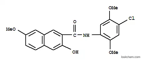 Molecular Structure of 25252-92-0 (N-(4-chloro-2,5-dimethoxyphenyl)-3-hydroxy-7-methoxynaphthalene-2-carboxamide)
