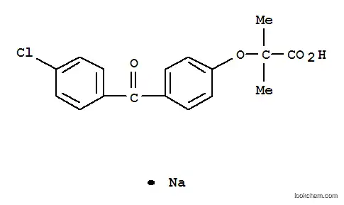 Molecular Structure of 258834-37-6 (2-(4-(4-CHLOROBENZOYL)PHENOXY)-2-METHYLPROPANOIC ACID SODIUM SALT)