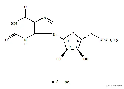 Molecular Structure of 25899-70-1 (XANTHOSINE 5'-MONOPHOSPHATE DISODIUM SALT)