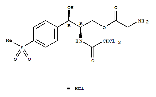 Glycine,(2R,3R)-2-[(2,2-dichloroacetyl)amino]-3-hydroxy-3-[4-(methylsulfonyl)phenyl]propylester, hydrochloride (1:1)