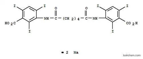 Molecular Structure of 2618-26-0 (disodium 3,3'-[(1,6-dioxo-1,6-hexanediyl)diimino]bis[2,4,6-triiodobenzoate])