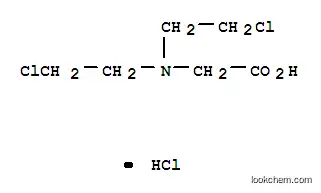 Molecular Structure of 2619-97-8 (N-(carboxymethyl)-2-chloro-N-(2-chloroethyl)ethanaminium chloride)