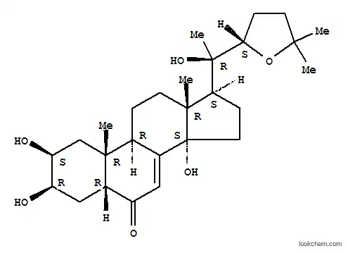 Molecular Structure of 26361-67-1 (22,25-Epoxy-2,3,14,20-tetrahydroxycholest-7-en-6-one)
