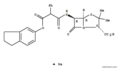 Molecular Structure of 26605-69-6 (CARBENICILLIN INDANYL SODIUM (300 MG))
