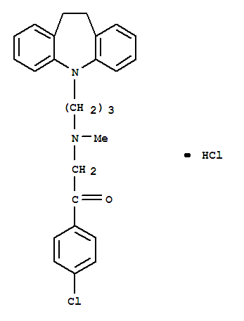 Ethanone,1-(4-chlorophenyl)-2-[[3-(10,11-dihydro-5H-dibenz[b,f]azepin-5-yl)propyl]methylamino]-,hydrochloride (1:1)
