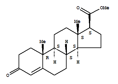 Molecular Structure of 2681-55-2 (Androst-4-ene-17-carboxylicacid, 3-oxo-, methyl ester, (17b)-)