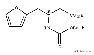 Molecular Structure of 270596-33-3 (BOC-(R)-3-AMINO-4-(2-FURYL)-BUTYRIC ACID)