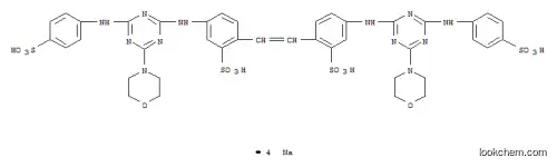 Tetrasodium 4,4'-bis((4-morpholino-6-(p-sulphonatoanilino)-1,3,5-triazin-2-yl)amino)stilbene-2,2'-disulphonate