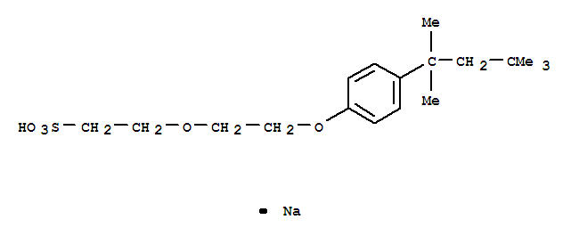 Ethanesulfonic acid,2-[2-[4-(1,1,3,3-tetramethylbutyl)phenoxy]ethoxy]-, sodium salt (1:1)