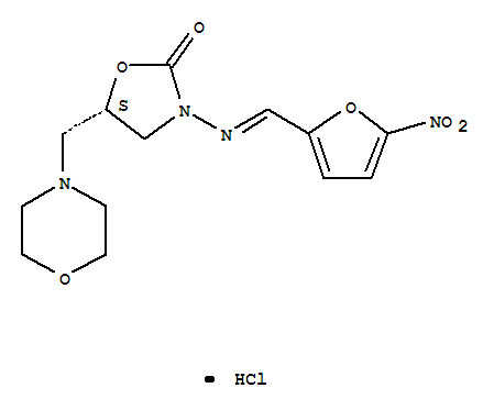 2-Oxazolidinone,5-(4-morpholinylmethyl)-3-[[(5-nitro-2-furanyl)methylene]amino]-, hydrochloride(1:1), (5S)-