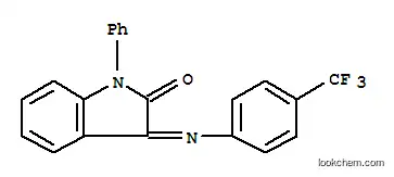 Molecular Structure of 303984-47-6 ((Z)-1-Phenyl-3-(4-(trifluoromethyl)phenylimino)indolin-2-one)