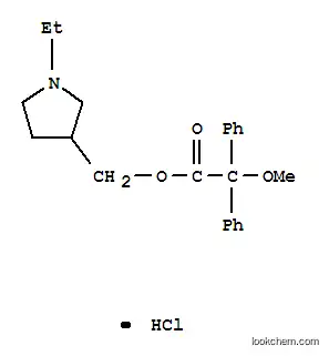 Molecular Structure of 3043-12-7 (ACETIC ACID, 2,2-DIPHENYL-2-METHOXY-, (1-ETHYL-3-PYRROLIDINYL)METHYL E STER, HYDR)