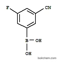 Molecular Structure of 304858-67-1 (Boronic acid, (3-cyano-5-fluorophenyl)- (9CI))