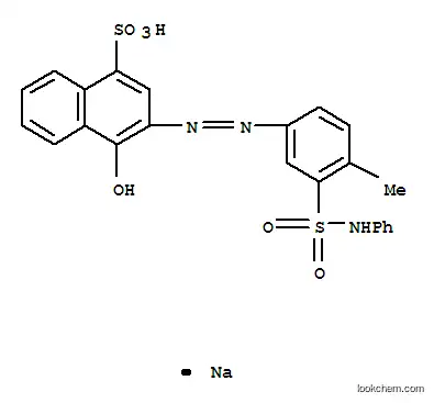 Molecular Structure of 3058-98-8 (sodium 4-hydroxy-3-[[3-(phenylsulphamoyl)-p-tolyl]azo]naphthalenesulphonate)