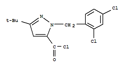 1H-Pyrazole-5-carbonylchloride, 1-[(2,4-dichlorophenyl)methyl]-3-(1,1-dimethylethyl)-