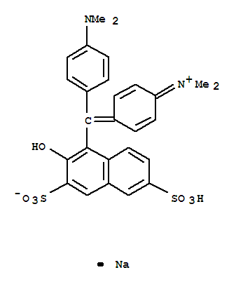Methanaminium,N-[4-[[4-(dimethylamino)phenyl](2-hydroxy-3,6-disulfo-1-naphthalenyl)methylene]-2,5-cyclohexadien-1-ylidene]-N-methyl-,inner salt, sodium salt (1:1)