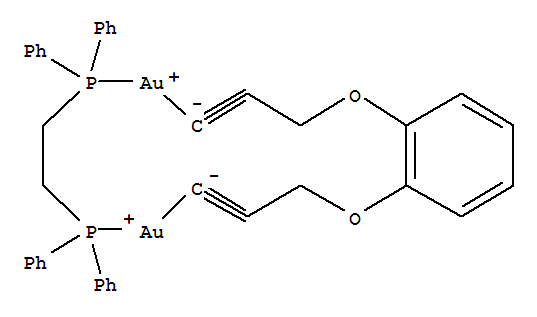 Gold, [m-[1,2-ethanediylbis[diphenylphosphine-kP]]][m-[1,2-phenylenebis(oxy-1-propyne-3,1-diyl)]]di- (9CI)