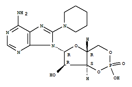 Adenosine,8-(1-piperidinyl)-, cyclic 3',5'-(hydrogen phosphate)