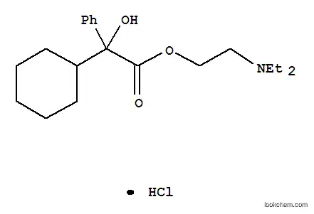 Molecular Structure of 3146-31-4 (2-(diethylamino)ethyl cyclohexyl(hydroxy)phenylacetate hydrochloride (1:1))