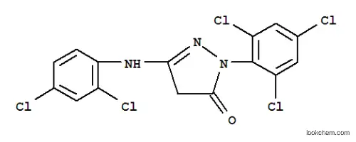 Molecular Structure of 3182-02-3 (3-(2,4-dichloroanilino)-1-(2,4,6-trichlorophenyl)-5-pyrazolone)