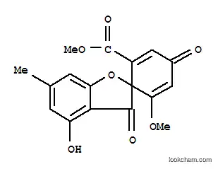 Molecular Structure of 3209-31-2 (Spiro[benzofuran-2(3H),1'-[2,5]cyclohexadiene]-2'-carboxylicacid, 4-hydroxy-6'-methoxy-6-methyl-3,4'-dioxo-, methyl ester)