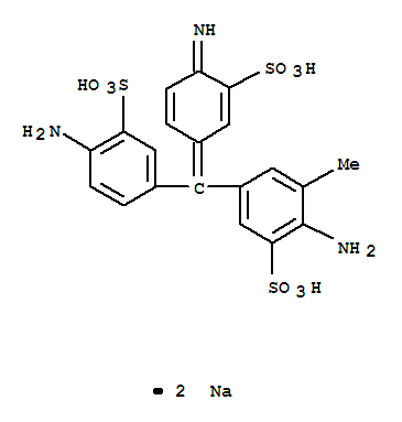 Benzenesulfonic acid,2-amino-5-[(4-amino-3-sulfophenyl)(4-imino-3-sulfo-2,5-cyclohexadien-1-ylidene)methyl]-3-methyl-,sodium salt (1:2)(3244-88-0)