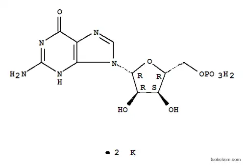 Molecular Structure of 3254-39-5 (5'-Guanylic acid, dipotassium salt)