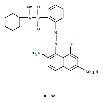 2-Naphthalenesulfonicacid,6-amino-5-[2-[2-[(cyclohexylmethylamino)sulfonyl]phenyl]diazenyl]-4-hydroxy-,sodium salt (1:1)