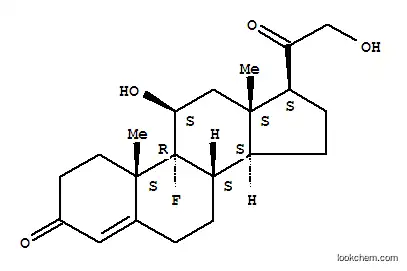 Molecular Structure of 336-45-8 (9 alpha-fluorocorticosterone)