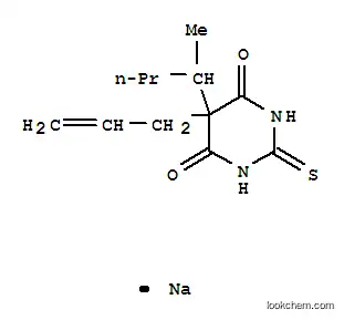5-allyl-5-(1-methylbutyl)-2-thiobarbituric acid, sodium derivative