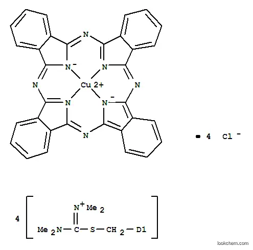Copper(4+), ((N,N',N'',N'''-((29H,31H-phthalocyaninetetrayl-kappaN29,kappaN30,kappaN31,kappaN32)tetrakis(methylenethio((dimethylamino)methylidyne)))tetrakis(N-methylmethanaminiumato))(2-))-, tetrachloride