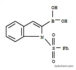 Molecular Structure of 342404-46-0 (1-(PHENYLSULFONYL)-2-INDOLEBORONIC ACID)