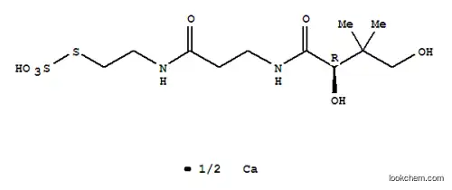 Molecular Structure of 34644-00-3 (Thiosulfuric acid (H2S2O3), S-2-3-(2R)-2,4-dihydroxy-3,3-dimethyl-1-oxobutylamino-1-oxopropylaminoethyl ester, calcium salt (2:1))