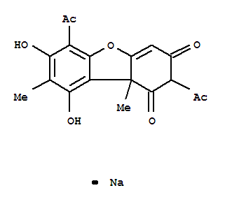 2,6-Diacetyl-7,9-dihydroxy-8,9b-dimethyldibenzofuran-1,3(2H,9bH)-dione monosodium salt