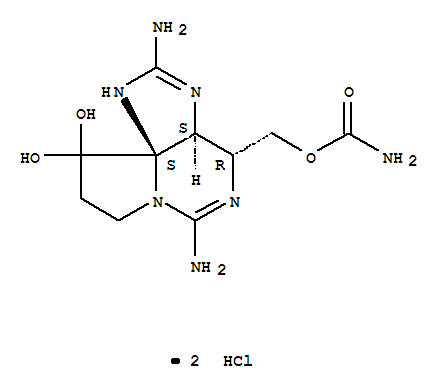 1H,10H-Pyrrolo[1,2-c]purine-10,10-diol,2,6-diamino-4-[[(aminocarbonyl)oxy]methyl]-3a,4,8,9-tetrahydro-, hydrochloride(1:2), (3aS,4R,10aS)-