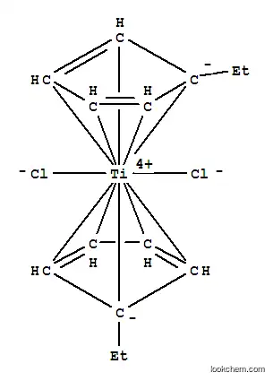Molecular Structure of 35625-75-3 (BIS(ETHYLCYCLOPENTADIENYL)TITANIUM (IV) DICHLORIDE)