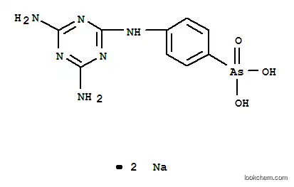 Molecular Structure of 3599-28-8 (disodium [4-[(4,6-diamino-1,3,5-triazin-2-yl)amino]phenyl]arsonate)