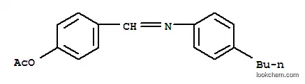 Molecular Structure of 36395-07-0 (P-ACETOXYBENZYLIDENE P-BUTYLANILINE)