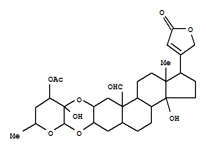 Card-20(22)-enolide,2,3-[[(2S,3S,4S,6R)-4-(acetyloxy)tetrahydro-3-hydroxy-6-methyl-2H-pyran-3,2-diyl]bis(oxy)]-14-hydroxy-19-oxo-,(2a,3b,5a)-